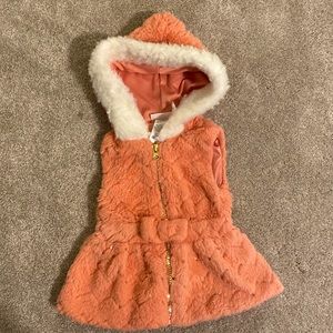 Baby girl faux fur vest 12 months